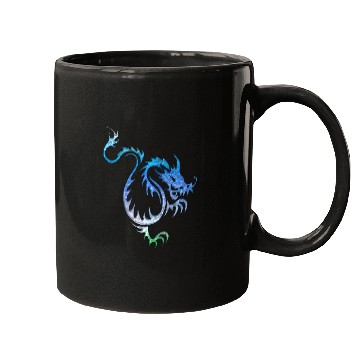 Discover Chinese Blue Water Dragon Mugs
