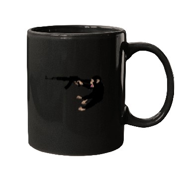Discover monkey holding a gun Mugs