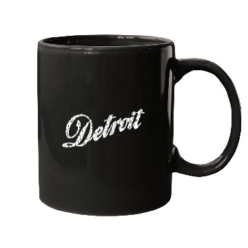 Discover Old Vintage Detroit Retro Script Mugs