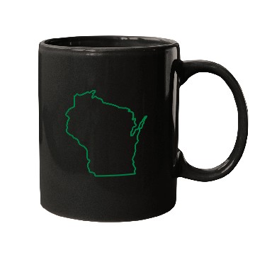 Discover Wisconsin State Outline Design Mugs
