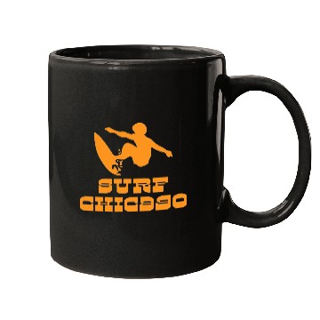 Discover Surf Surfing Chicago Mugs