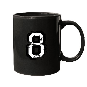 Discover Number 8 (Distressed White) Mugs