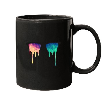 Discover Abstract Psychedelic Nerd Glasses with Color Drops Mugs