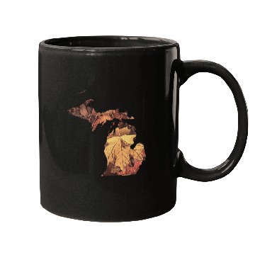 Discover Michigan Autumn Fall Leaves Mugs