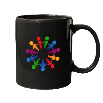 Discover Multicultural Cooperation Circle Mugs