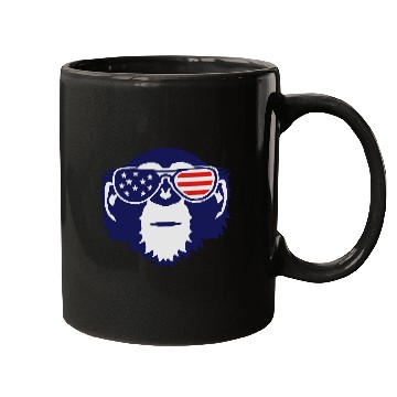 Discover monkey bezel color american flag sun Mugs