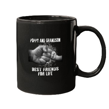 Discover Poppy And Grandson Best Friends For Life Mugs