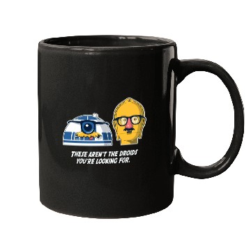 Discover Funny Star Wars droids comic Mugs