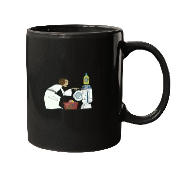 Discover Funny Star Wars r2d2 and Leia comic Mugs