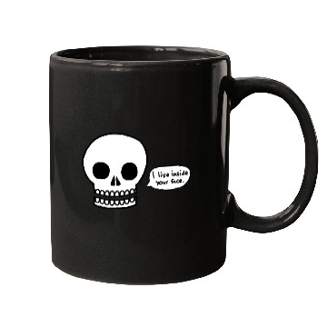 Discover Creepy skull lives inside your face Mugs
