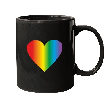 Discover Lgbt rainbow heart, gay heart Mugs