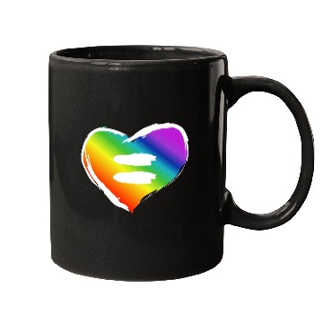 Discover LGBT Equality heart, gay pride Mugs