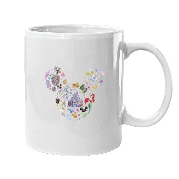 Discover Disney Magic Kingdom Mugs, Disney Characters Mugs