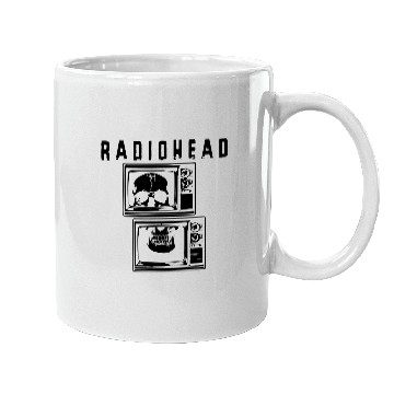 Discover Black Skull TV Radiohead Mugs
