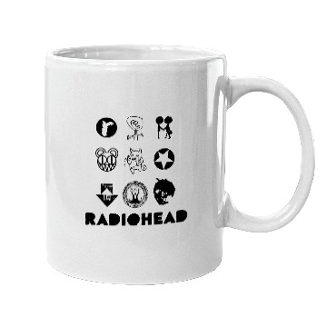 Discover Radiohead Black Icon Mugs