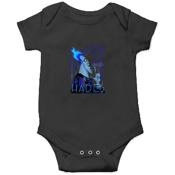 Discover Disneys villains hades geometric portrait raglan baseball Onesies