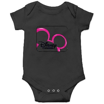 Discover Disneyss Channel  Mickey Mouse Pink Retro 2000s Logo Onesies