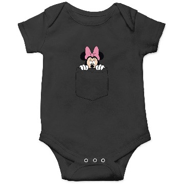 Discover Black Disney Minnie Mouse Classic Fit  - Crew Neck Onesies