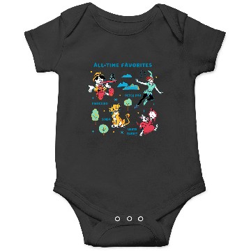 Discover Disney Vintage Peter Pan, Pinocchio, Simba & White Rabbit Onesies