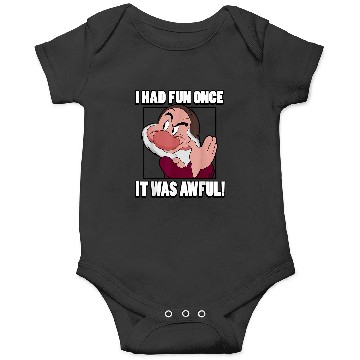 Discover Disneyss Snow White Grumpy I Had Fun Once It Was Awful Poster Onesies
