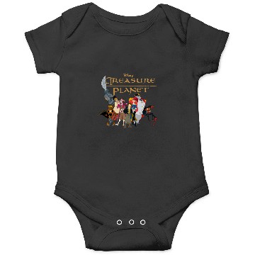 Discover Disneys treasure planet logo and characters long sleeve Onesies