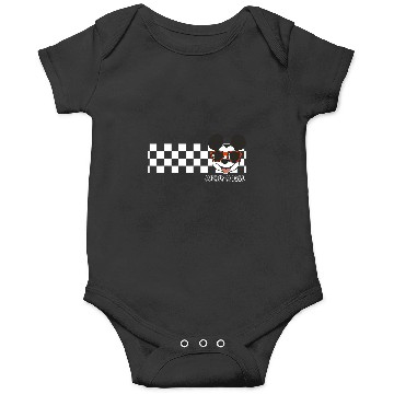 Discover Disney Mickey And Friends Mickey Mouse Checkerboard Stripe Onesies