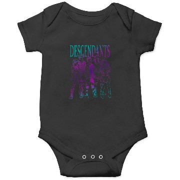 Discover Disney Descendants Group Gradient Outline Poster Onesies
