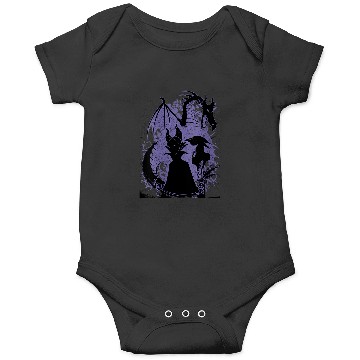 Discover Womens Disney Sleeping Beauty Maleficent Dragon Silhouette V-Neck Onesies