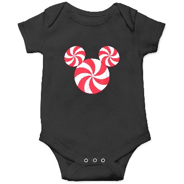 Discover Disneyss New Mickey Icon Christmas Peppermint Candy Holiday Onesies