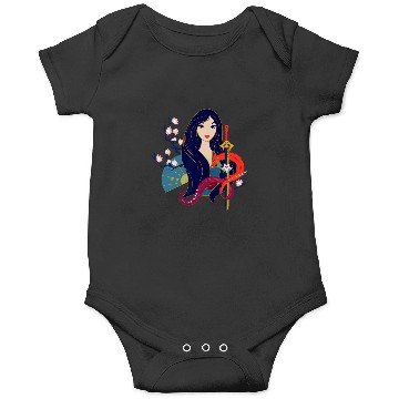 Discover Disney Princess Mulan and Mushu Modern Art Deco Style Onesies