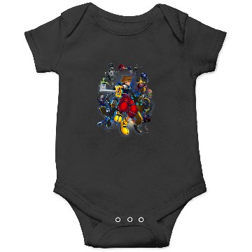 Discover Disney Kingdom Hearts Sora Surrounded Vintage Hero Poster Onesies
