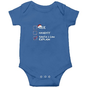 Discover Nice Naughty Santa I Can Explain Christmas List Onesies