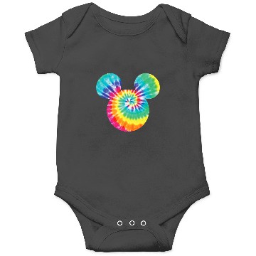 Discover Disney Mickey Mouse Icon Rainbow Tie-Dye Short Sleeve Onesies