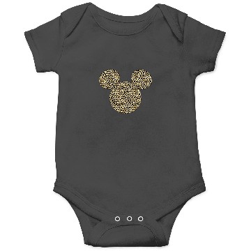 Discover Disney Mickey Mouse Cheetah Print Silhouette Fil Onesies