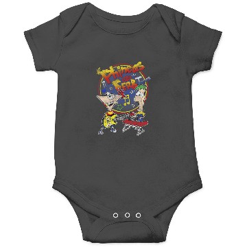 Discover Disney Phineas And Ferb-Tones Distressed Band Logo Onesies