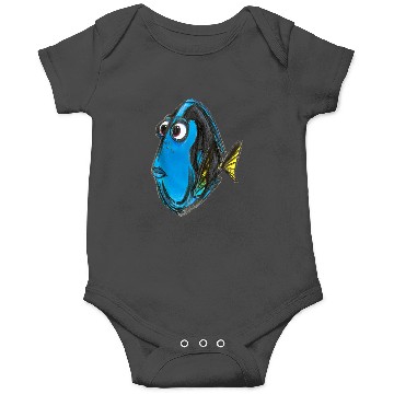Discover Disneyss Pixars Finding Nemo Dory Blue Fish Sketch Portrait Onesies