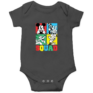 Discover Disney - Mickey, Goofy, Donald, Pluto Squad Grid T-Shirt Onesies