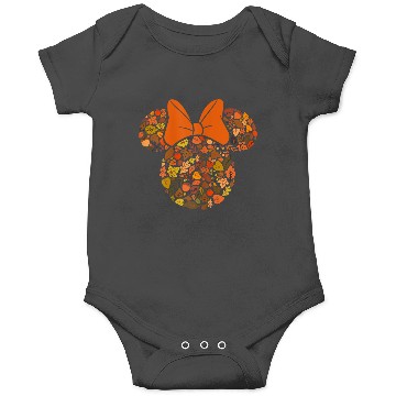 Discover Disney Minnie Mouse Head And Ears Icon Fall Leaves Onesies
