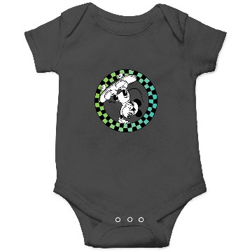 Discover Disney - Mickey Skateboard Checkered Circle Onesies