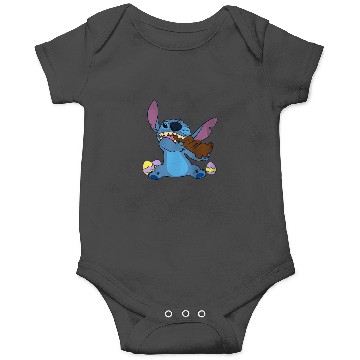 Discover Disney Stitch Eats Chocolate Bunny Easter Onesies