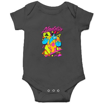 Discover Disney Aladdin Genie Retro Abstract 90's Print Graphic Onesies