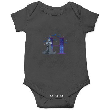 Discover Disney Villains Alphabet Monogram Letter H For Hades Onesies