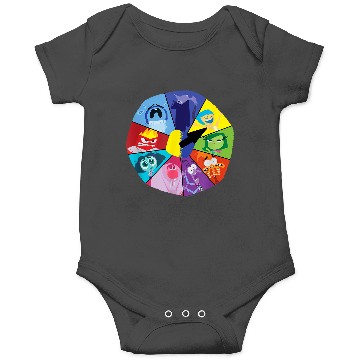 Discover Disneyss And Pixarss Inside Out 2 Emotions Wheel Mood Clock Onesies