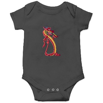 Discover Disney Mulan Mushu Neon Accent Portrait Onesies