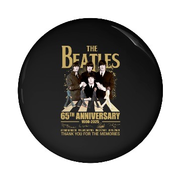 Discover The Beatles Rock Band 1960-2025 65th Anniversary Pin Buttons