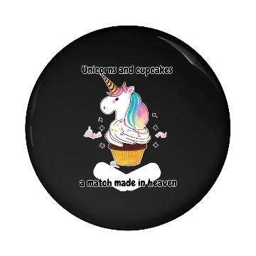 Discover Unicorns Cupcake - Cute and Magical Pin Buttons
