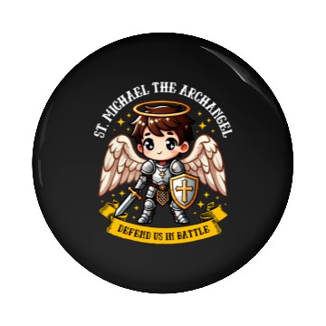 Discover Saint Michael the Archangel Catholic Pray for kids Pin Buttons