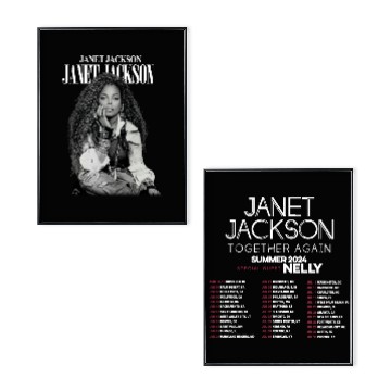 Discover Graphic Janet Jackson 2024 Tour Poster Set