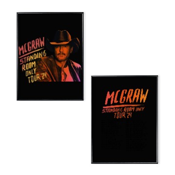 Discover Tim McGraw 2024 Tour Standing Room Only Poster Set