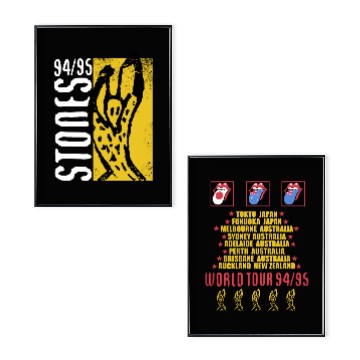 Discover Vintage 90s Double Side The Rolling Stones 1994-95 Voodoo Lounge Tour Poster Set, Ann